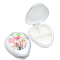 Herz-geformte Plastik-Reise-Pillbox, Pille-Behälter mit 3 Fällen
